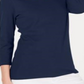 Karen Scott Women's Cotton Scoop Neck Top Navy Size Petite S/M