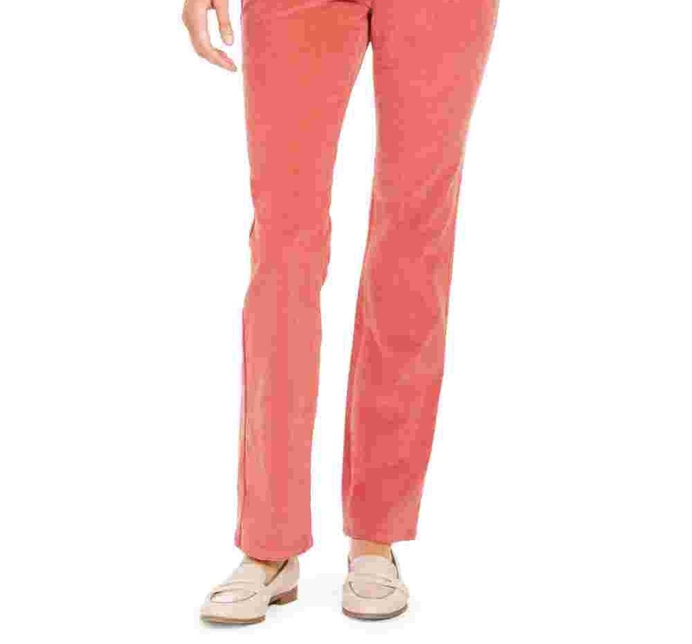 Charter Club Women's Lexington Corduroy Tummy-Control Pants Pink Size 14