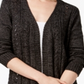 Karen Scott Women's Turbo Duster Cardigan Black Size Small