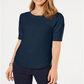 Charter Club Women's Cotton Sweater Navy Size -Petite L