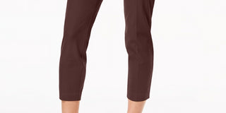 Alfani Women's Petite Hollywood-Waist Skinny Ankle Pants Brown Size 14 P