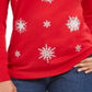 Karen Scott Women's Embellished Snowflake Top Red Size Petite L