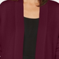 Karen Scott Women's Open Front Cardigan Maroon  Size Petite L