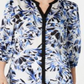 JM Collection Women's Printed & Solid Blouse Blue Size Petite L