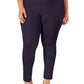 Style & Co Women's Plus Solid Seamfront Pants Navy  Size 14W