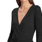 Ralph Lauren Women's Belted Long Sleeve V Neck Jumpsuit Black Size 4