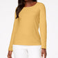 Karen Scott Women's Cotton Scoop-Neck Top  Beigekhaki Size Small