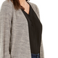 NY Collection Women's Petite Drawstring-Sleeve High-Low Sweater Gray Size Petite Small