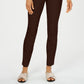Charter Club Women's Cambridge Skinny Pull-On Tummy-Control Pants Brown Size 4