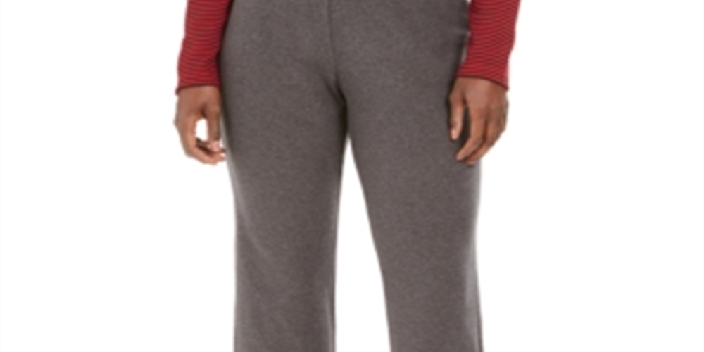 Karen Scott Women's Microfleece Pants Gray Size Petite XL