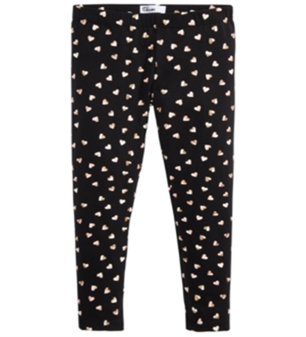Epic Threads Little Girl's Heart Print Leggings Black Size 6X