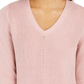 Charter Club Women's V-Neck Sweater Pink Size Large