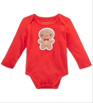 First Impressions Baby Boy's Gingerbread Bodysuit Red Size 0-3M