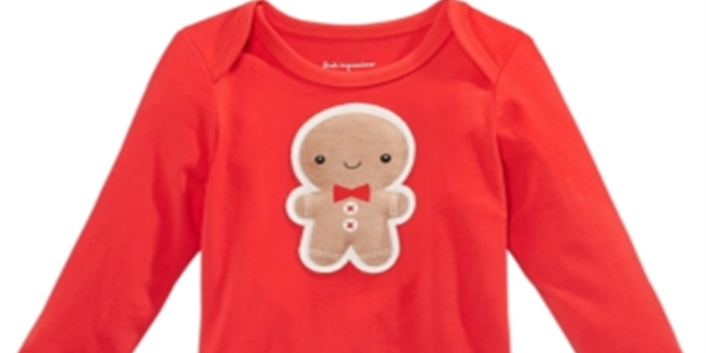 First Impressions Baby Boy's Gingerbread Bodysuit Red Size 0-3M
