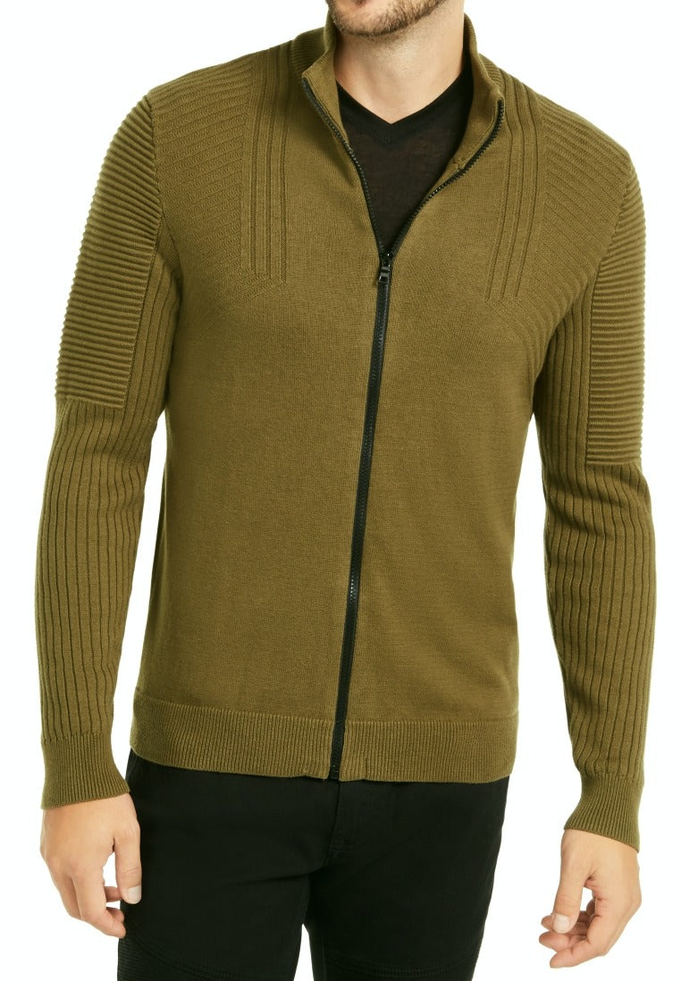 INC International Concepts Men's Samuel Zip Front Cardigan Green Size XXL