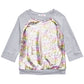 Beautees Girl's Flip Rainbow Sequin Top Gray Size Medium