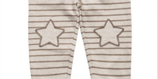 First Impressions Baby Boy's Striped Star Patch Jogger Pants Brown Size 12MOS
