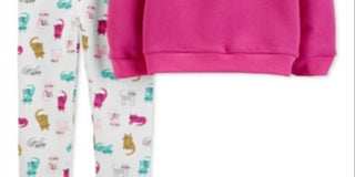 Carter's Baby Girl's 2 Pc Cat Fleece Sweatshirt & Leggings Set Purple Size 12MOS