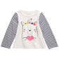 First Impressions Toddler Girl's Cotton Striped Bear T-Shirt White White Size 2T