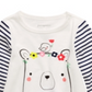 First Impressions Toddler Girl's Cotton Striped Bear T-Shirt White White Size 2T
