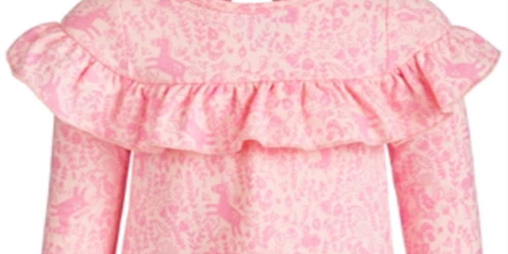 First Impressions Baby Girl's Enchanted Print Ruffle Dress Pink LilY Size 0-3MOS