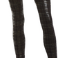 Maison Jules Women's Plaid Sparkle Leggings Black Size XX-Large