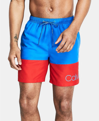 Calvin Klein Men's Logo Swim Trunks Orange Size XX-Large