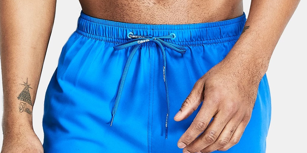 Calvin Klein Men's Logo Swim Trunks Orange Size XX-Large