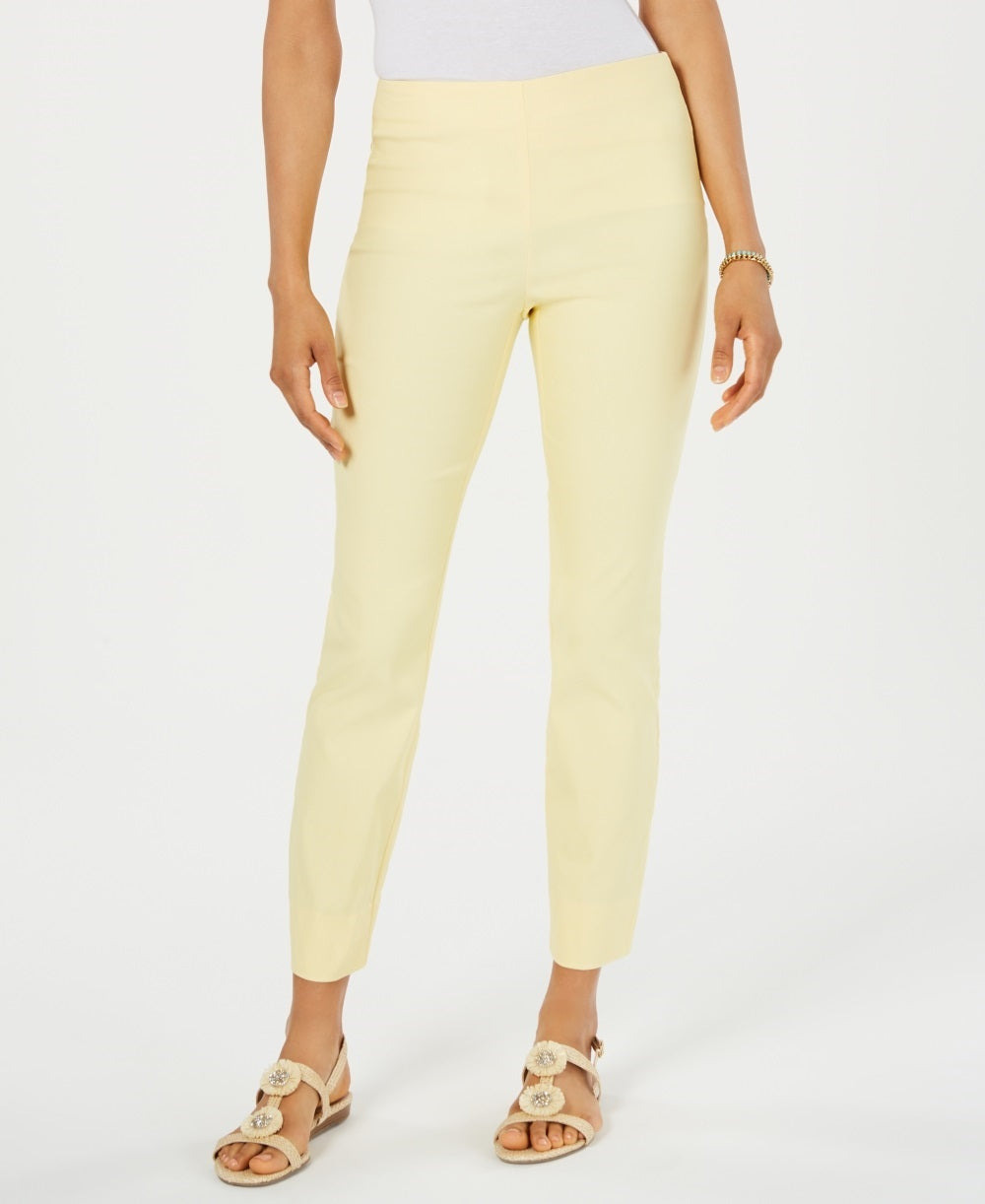 Charter Club Women's Chelsea Tummy Control Skinny Leg Ankle Pants Yellow Size 6