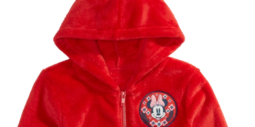 Disney Little Girl's Minnie Mouse Zip Woobie Hoodie Red Size 4