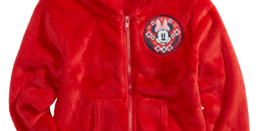 Disney Little Girl's Minnie Mouse Zip Woobie Hoodie Red Size 4