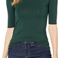 Ralph Lauren Women's Solid Short Sleeve Mock Top Green Size X-Large