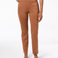 Charter Club Women's Cambridge Pull On Ponte Pants Brown Size 14