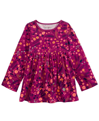 First Impressions Toddler Girl's Cotton Flora Print Tunic Purple Size 3T