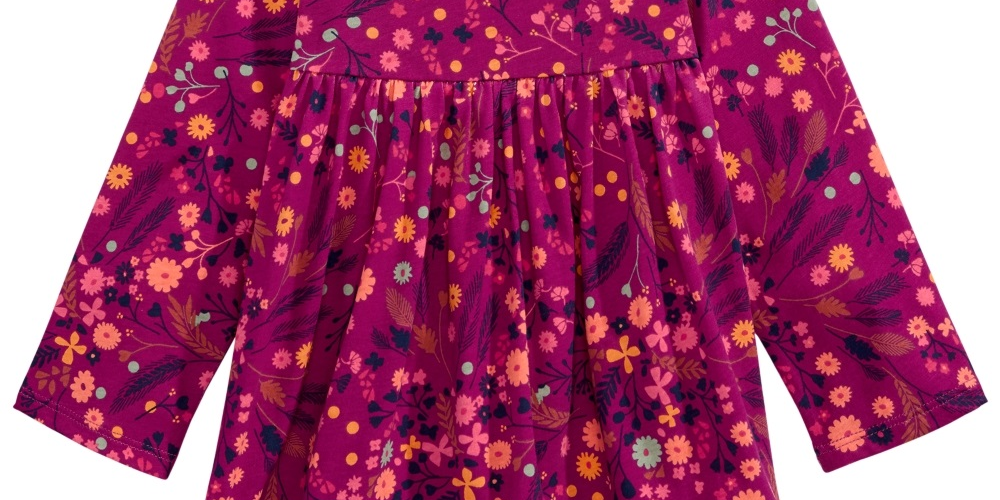 First Impressions Toddler Girl's Cotton Flora Print Tunic Purple Size 3T
