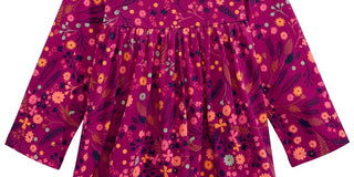 First Impressions Toddler Girl's Cotton Flora Print Tunic Purple Size 3T