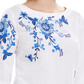 Charter Club Women's Embroidered Split-Sleeve Top Blue Size X-Small