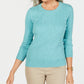Karen Scott Women's Cable-Knit Sweater Blue Size Medium