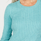 Karen Scott Women's Cable-Knit Sweater Blue Size Medium