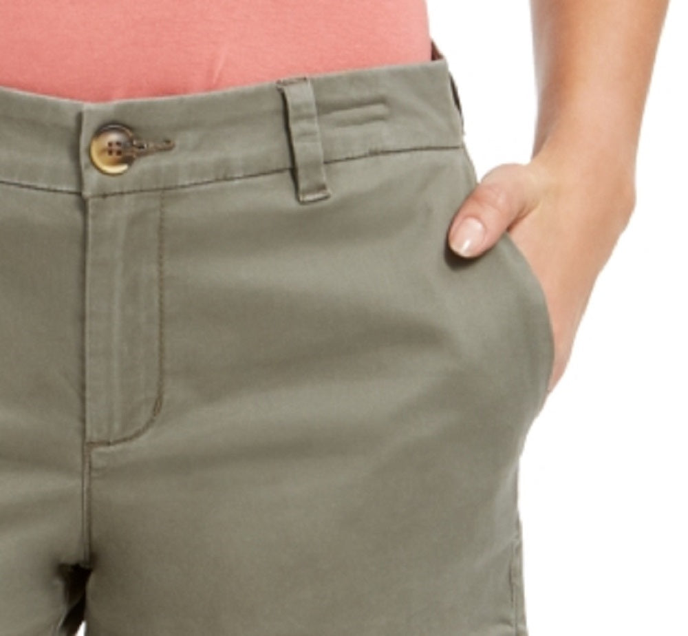 Style & Co Women's Chino Shorts Green Size 8