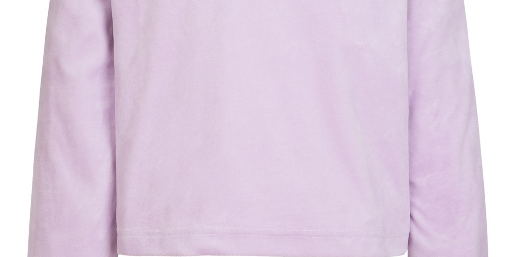 Converse Big Girl's Split-Logo Velour Fleece Hoodie Purple Size Medium