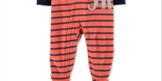 Carter's Baby Boy's Elephant Fleece Footed Pajamas Orange Size 24MOS