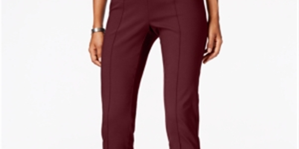 Style & Co Women's Pull on Skinny Pants Purple Size PP