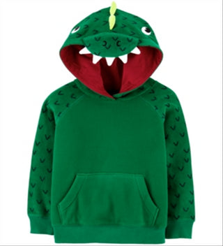 Carter's Toddler Boy's Fleece Dragon Hoodie Green Size 5T