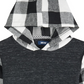 Univibe Big Boy's Lewiston Colorblocked Mix-Media Hooded Shirt Gray Size Large