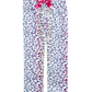 Max & Olivia Little & Big Girl's Heart Print Pajama Pants White Size M