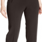 Style & Co Women's Straight Leg Tummy-Control Pants Brown Size 10 Petite
