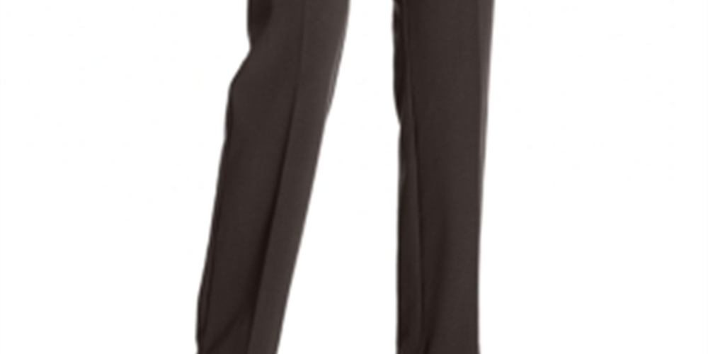 Style & Co Women's Straight Leg Tummy-Control Pants Brown Size 10 Petite
