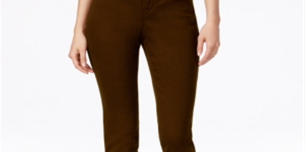 Style & Co Women's Tummy Control Skinny Jeans Brown Size 5