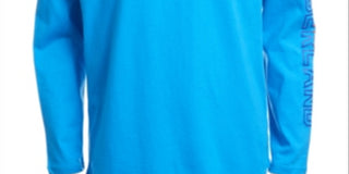 Timberland Boy's Tree Accent Logo Sleeve Bill Long Sleeve Tee Blue Size M